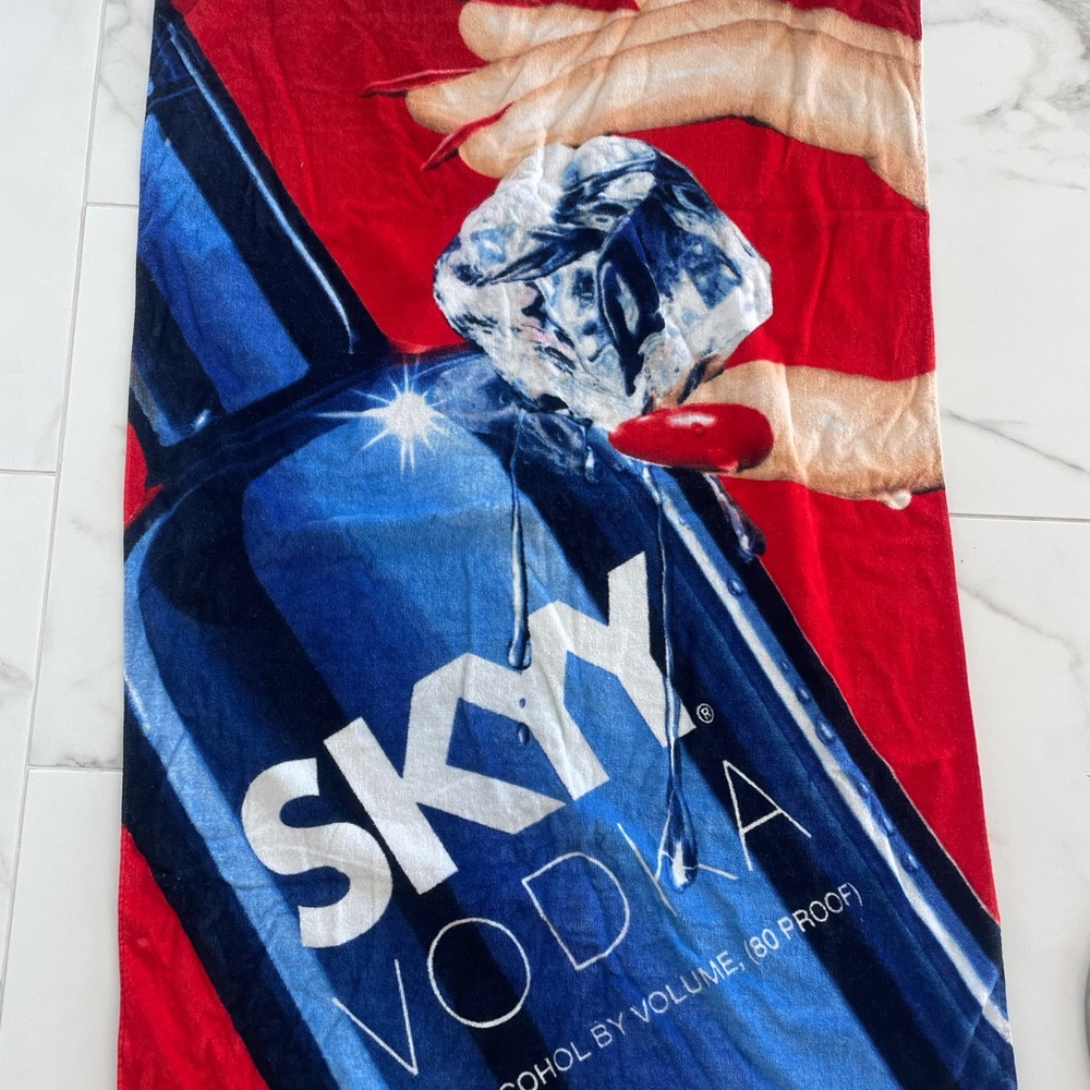 SKYY Vodka Red and Blue Beach Towel